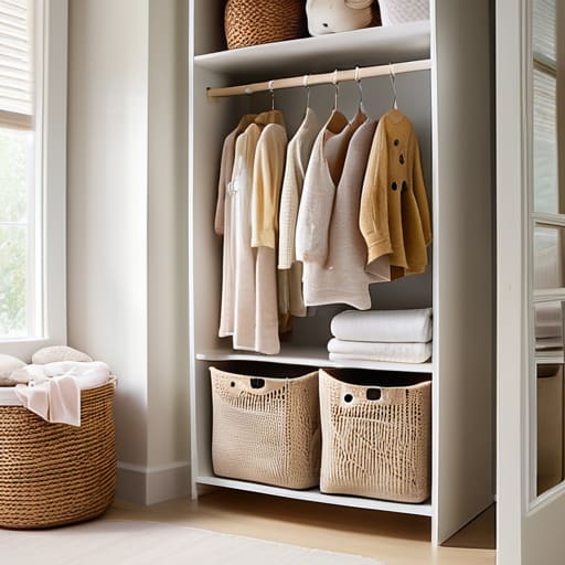 How to organise children's clothes with storage.