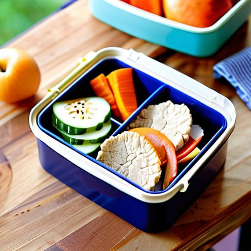 Preparing nutritious school lunches for kids.