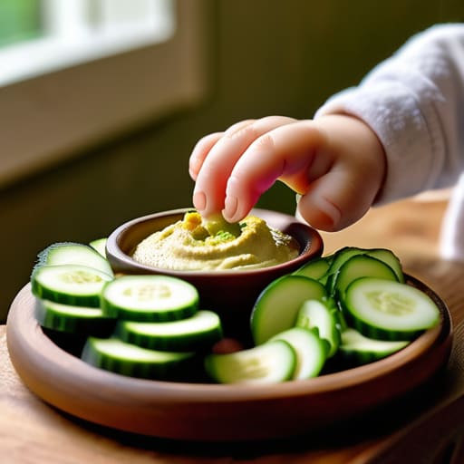 Toddler eating hummus: The Power of the Dip.